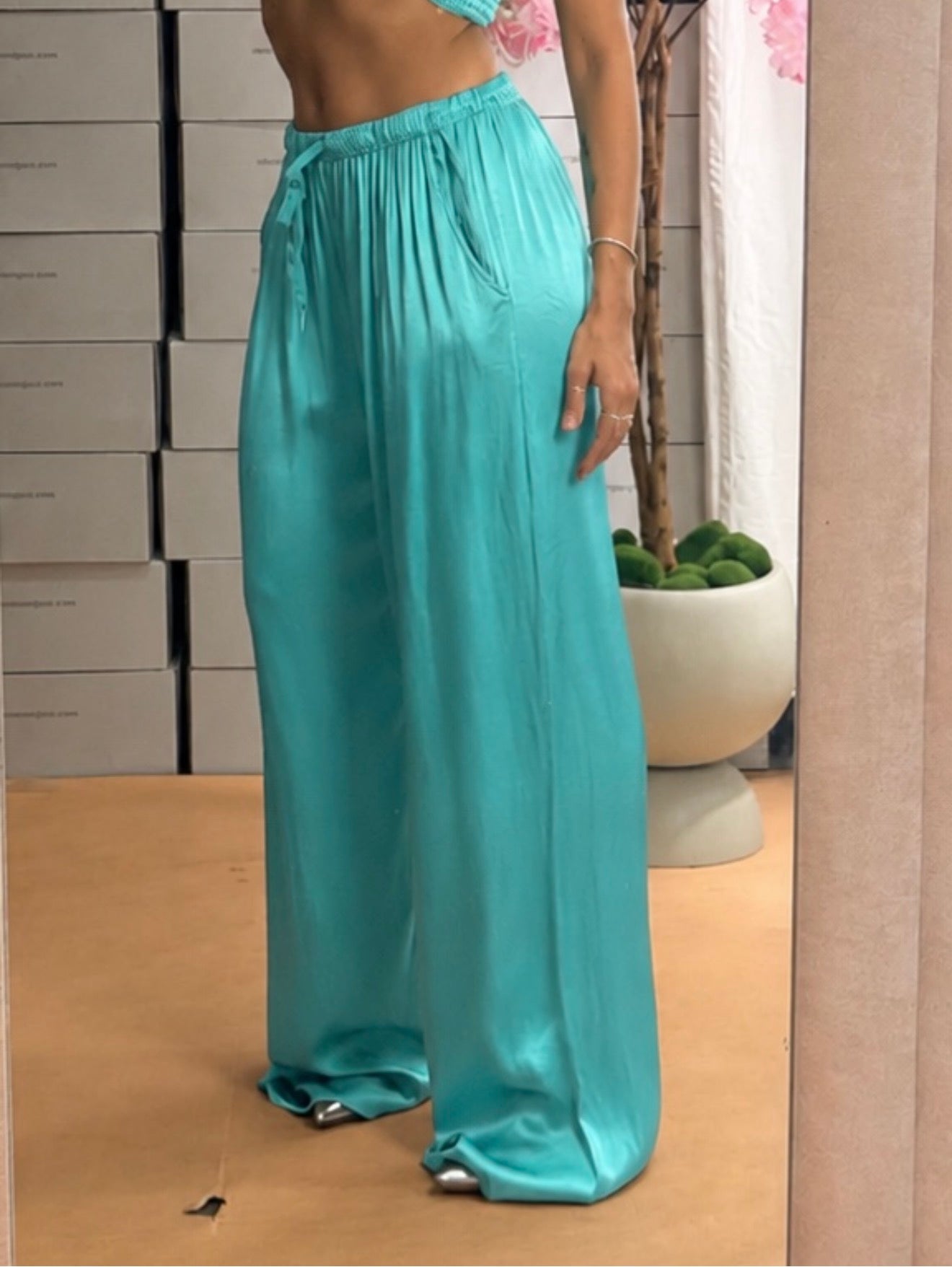 PANTALONE SATIN TIFFANY