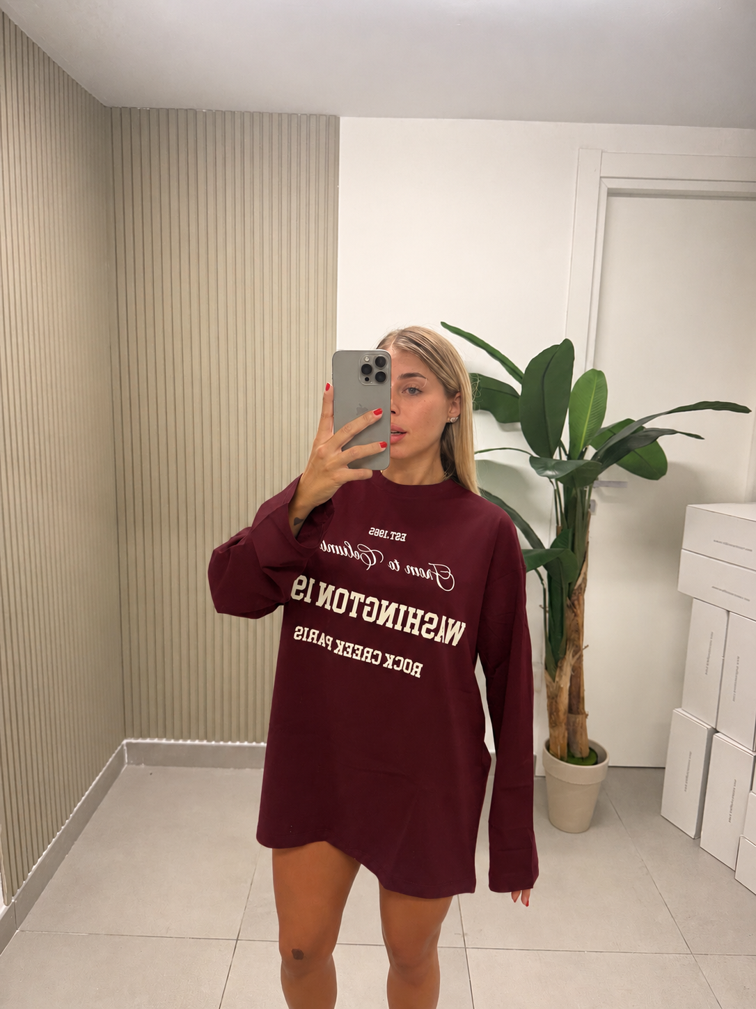 T-SHIRT WASHINGTON BORDEAUX