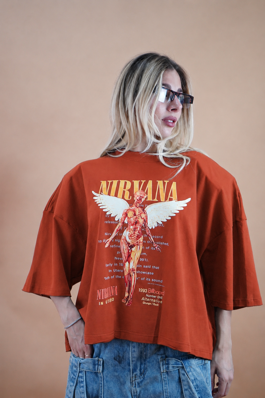 T-SHIRT BOXY NIRVANA COCCIO