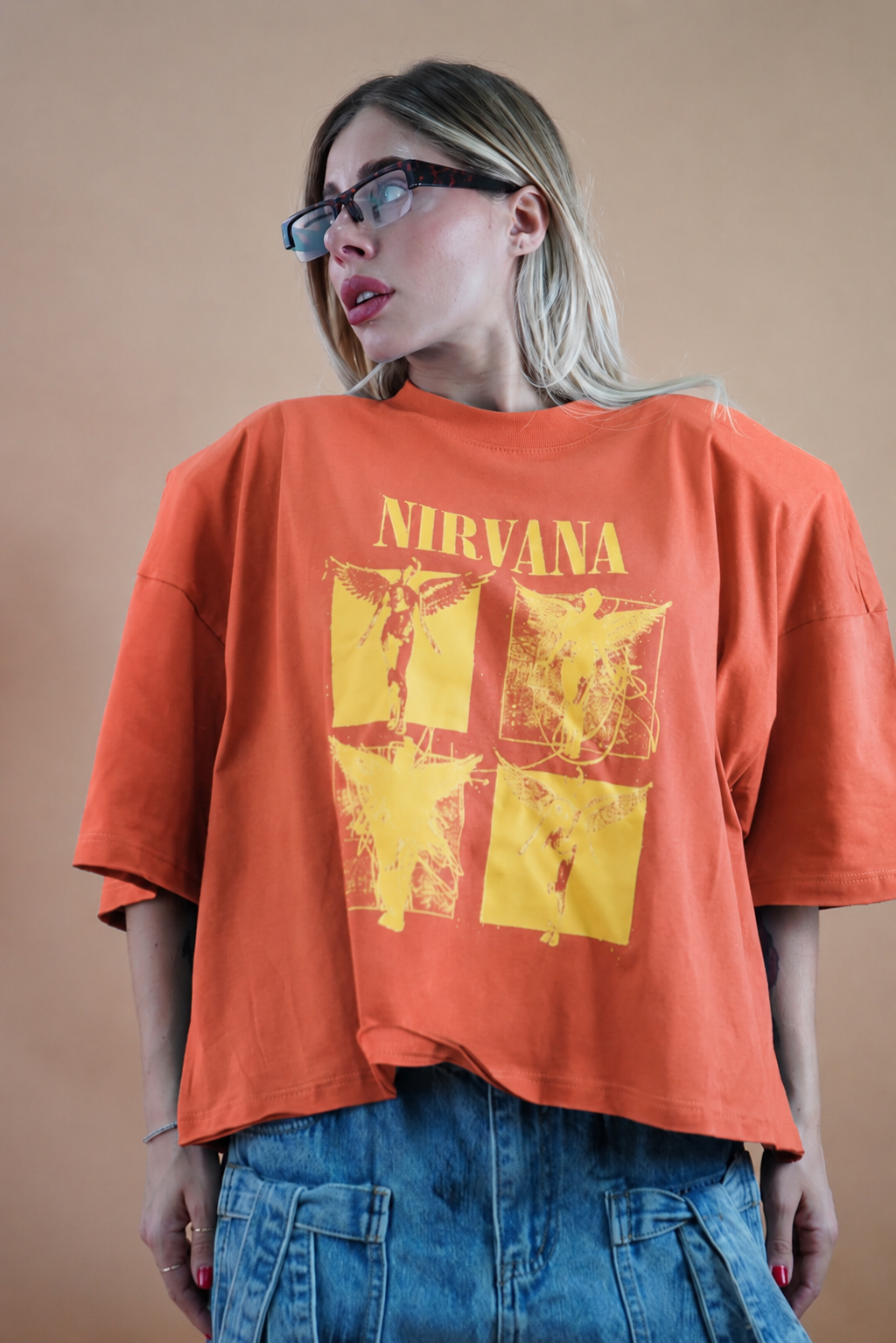 T-SHIRT ROCK BOXY NIRVANA COCCIO