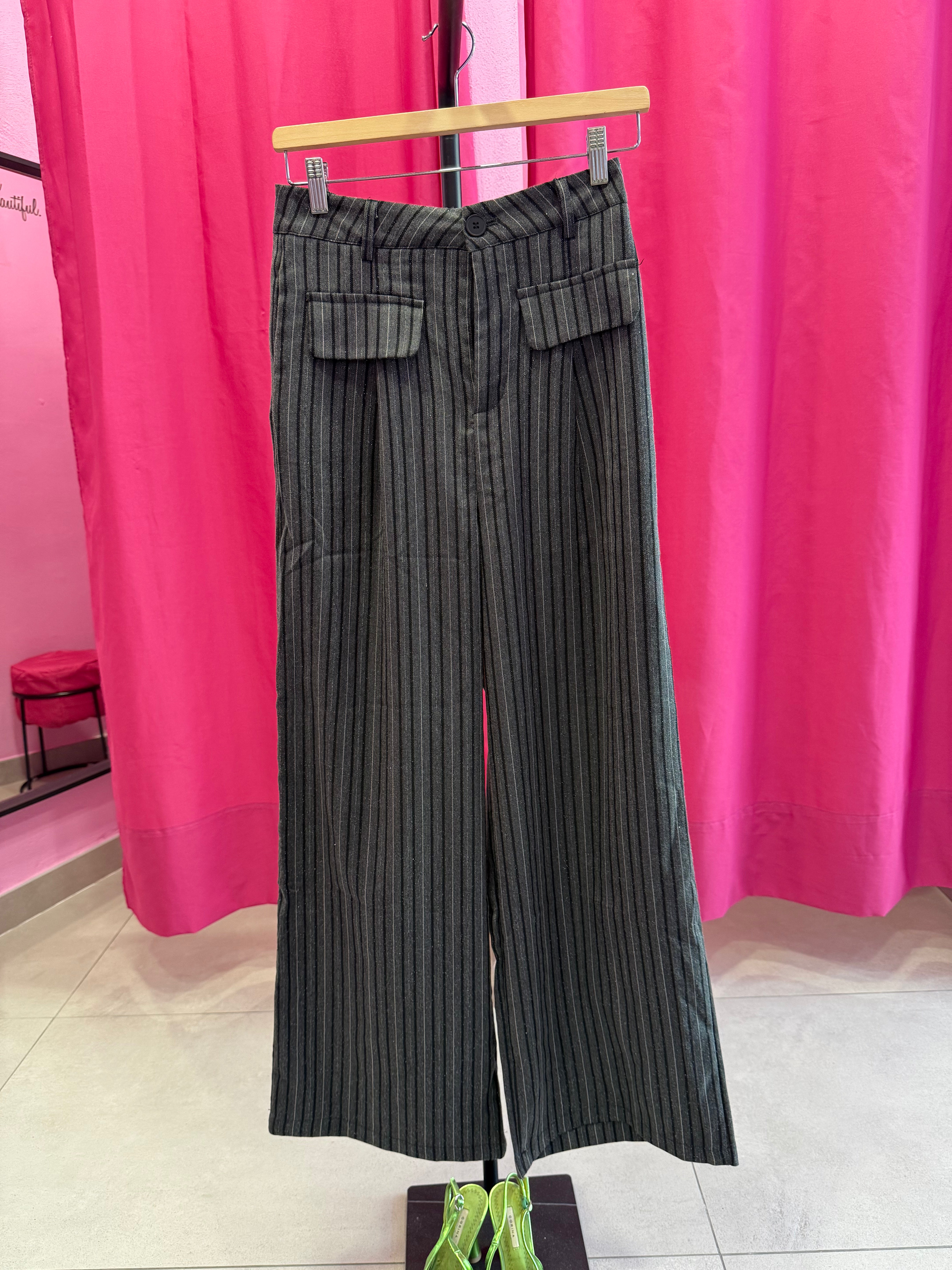PANTALONE GESSATO GLITTER